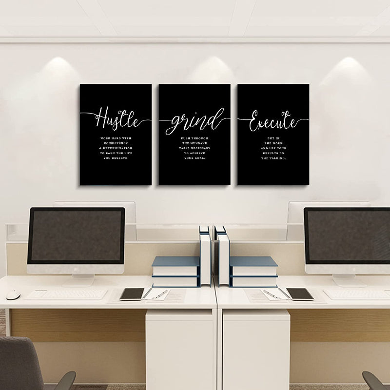 Gerahmte Leinwand Wandkunst Positive Zitat