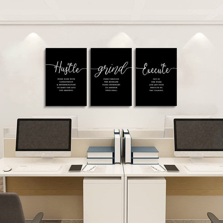 Gerahmte Leinwand Wandkunst Positive Zitat
