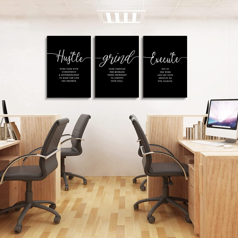 Gerahmte Leinwand Wandkunst Positive Zitat