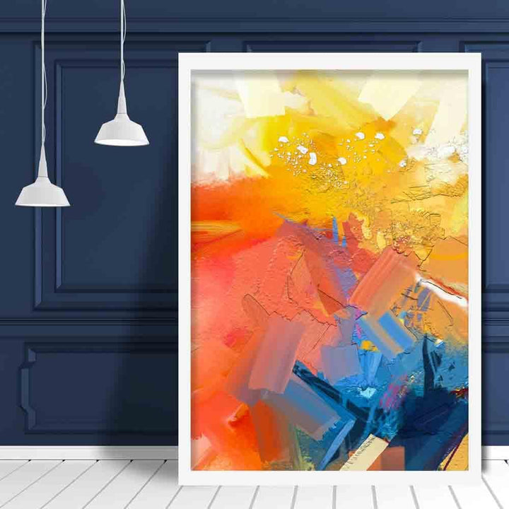 Abstraktes farbenfrohes Graffiti in Pink und Orange Nr. 1 Kunstdruck