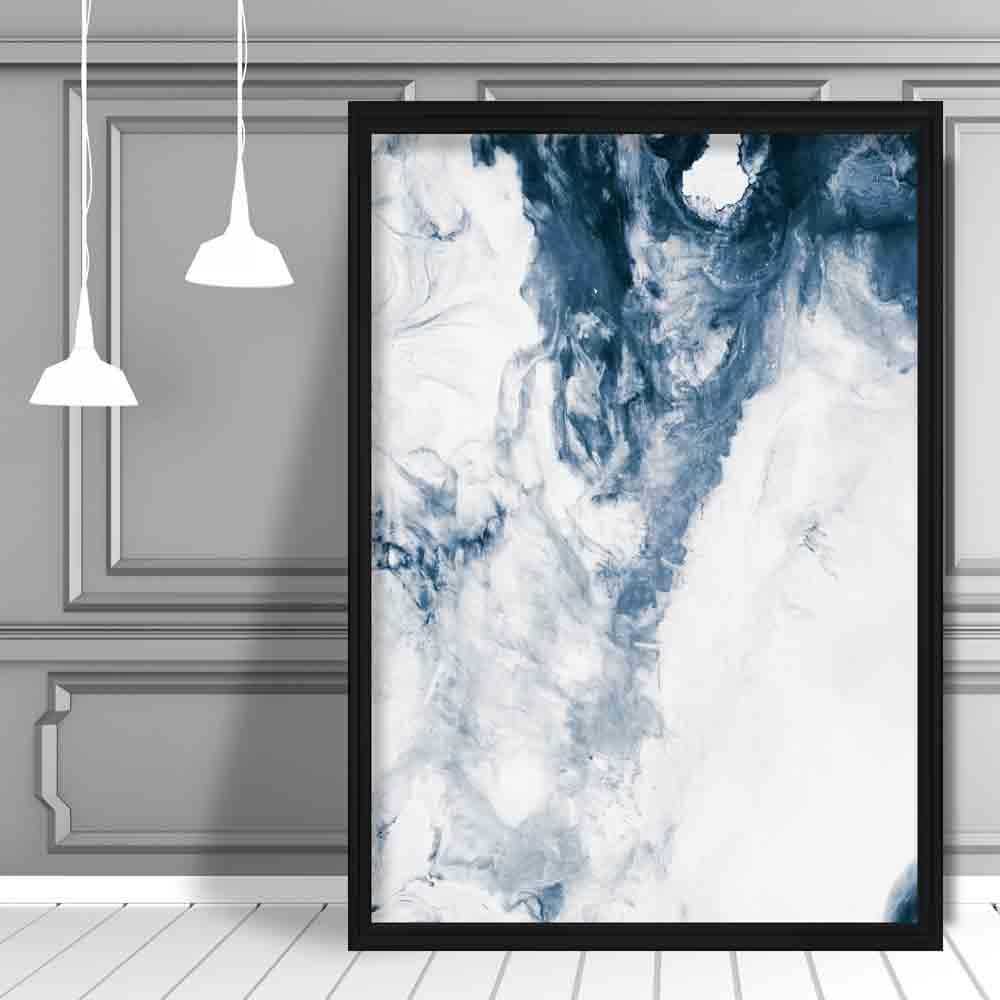 Abstraktes Gemälde „Flüssigkeit des Ozeans“ Kunstdruck Nr. 1