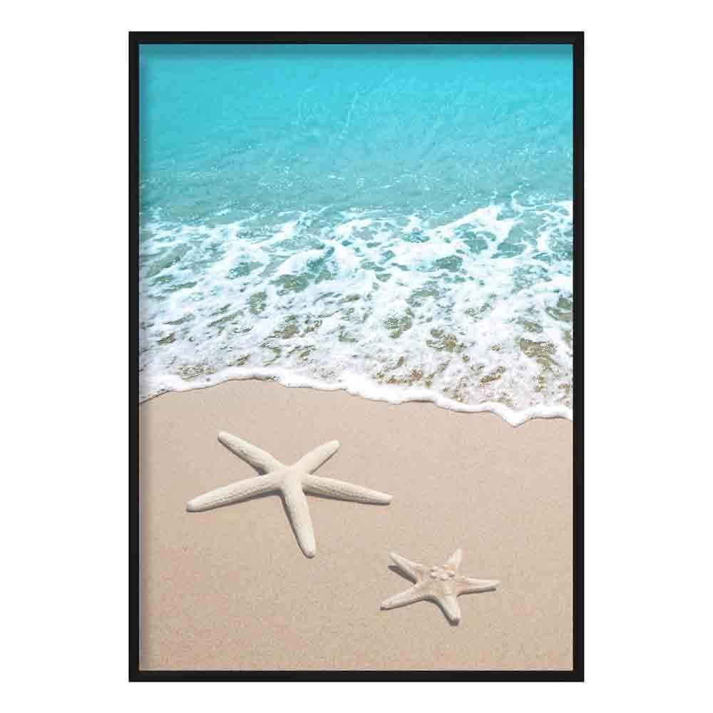 Strand, See und Seestern – Kunstdruck aus einem Foto