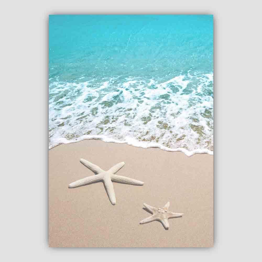 Strand, See und Seestern – Kunstdruck aus einem Foto