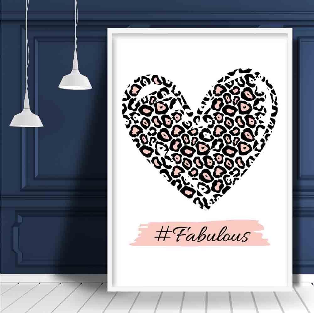 #Fabelhaftes Poster mit rosa Leopardenmuster