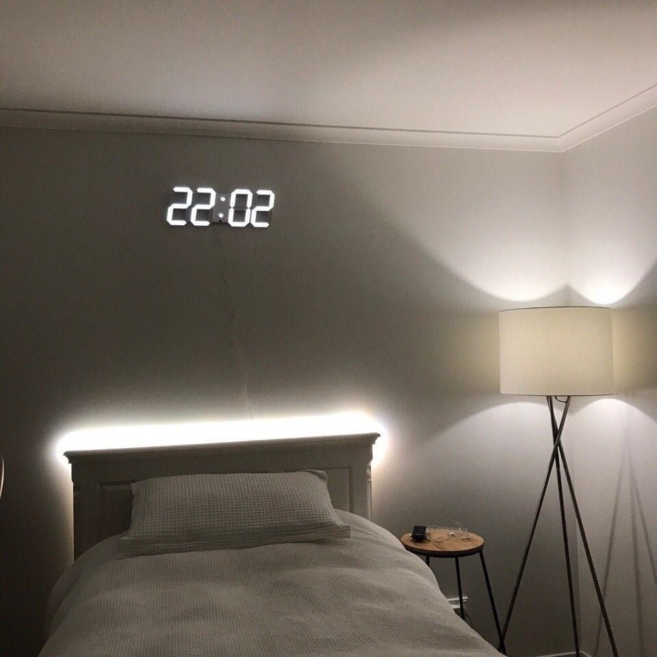 GlowLuxe - Stilvolle 3D LED Wand Uhr | Karnz