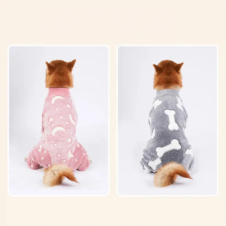 Warmer Hundepyjama für den Winter flauschig und dehnbar Karnz