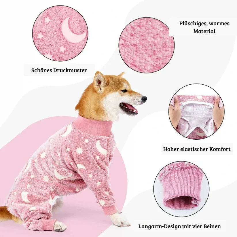Warmer Hundepyjama für den Winter flauschig und dehnbar Karnz