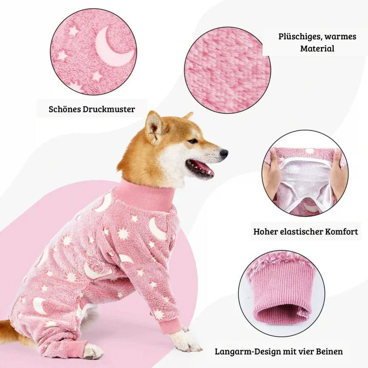 Warmer Hundepyjama für den Winter flauschig und dehnbar Karnz