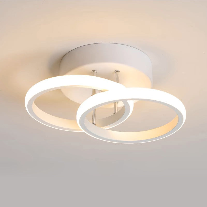 Deckenleuchte mit LED-Beleuchtung, schwarzem Metallrahmen