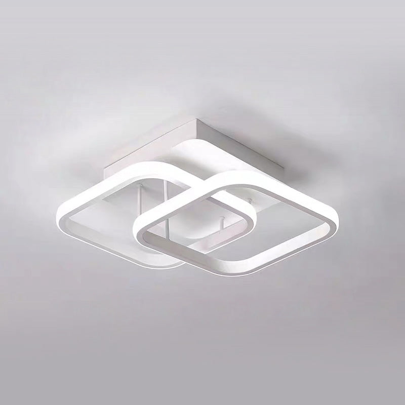 Deckenleuchte mit LED-Beleuchtung, schwarzem Metallrahmen