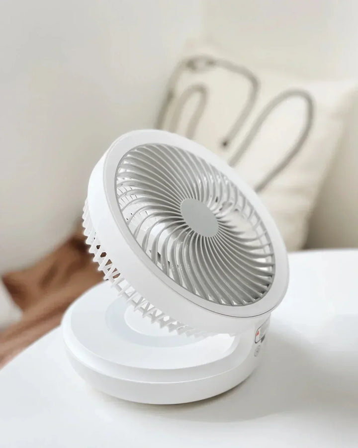 Tragbarer Wandventilator | Multifunktional, USB-Akku und flüsterleise für Zuhause, Büro und den Außenbereich | Karnz