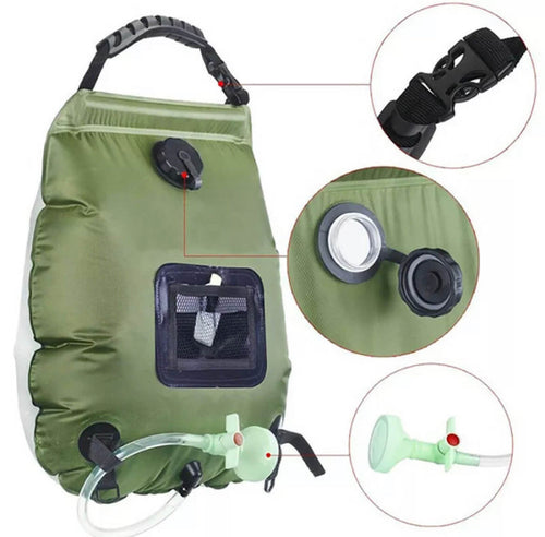 ZonFlow Faltbare Outdoor-Duschtasche – 20L Solarheizung | Karnz