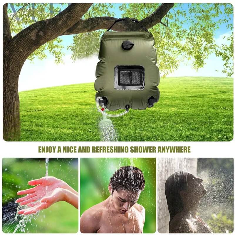 ZonFlow Faltbare Outdoor-Duschbeutel – 20L Solarheizung | Karnz
