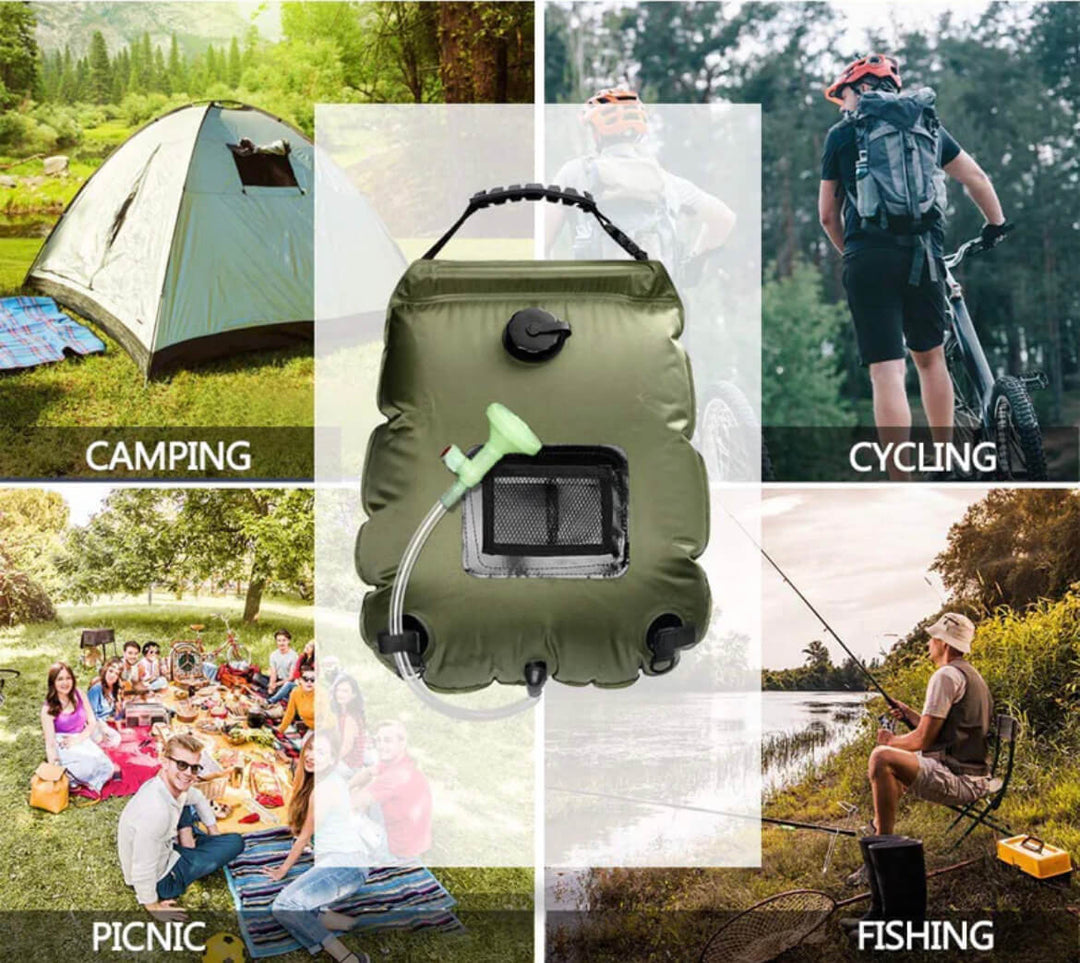 ZonFlow Faltbare Outdoor-Duschbeutel – 20L Solarheizung | Karnz