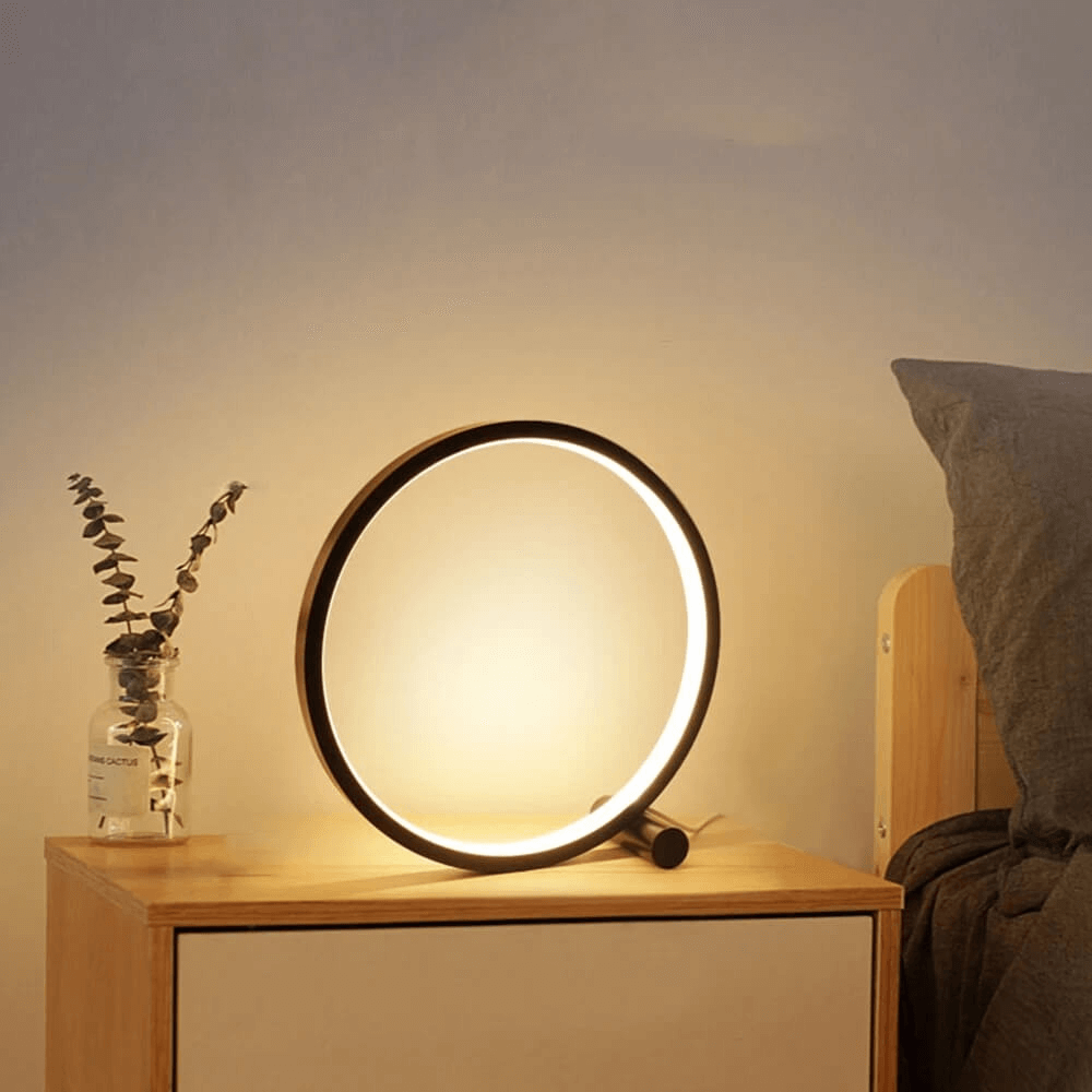 Minimalistische dimmbare Tischlampe - EclipseAura Lampe | Karnz