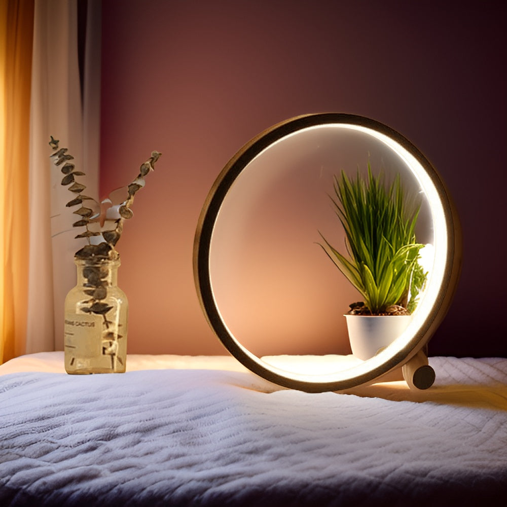 Minimalistische dimmbare Tischlampe - EclipseAura Lampe | Karnz