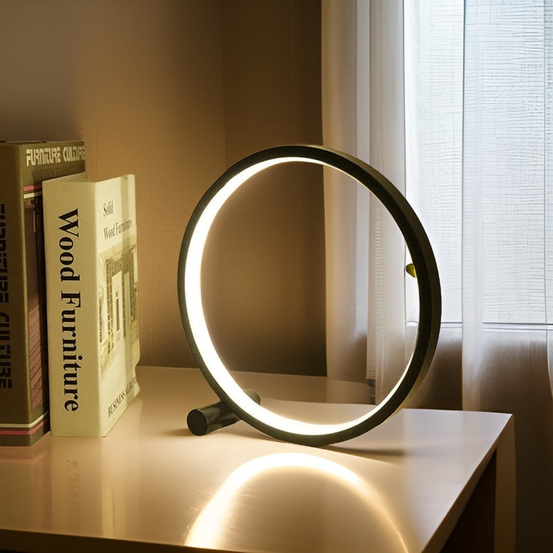 Minimalistische dimmbare Tischlampe - EclipseAura Lampe | Karnz