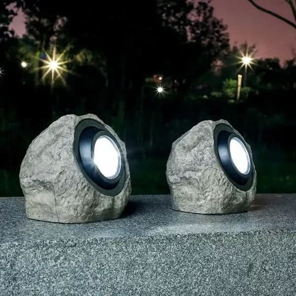 Solar-Steinleuchte – LED-Gartensteinlampe