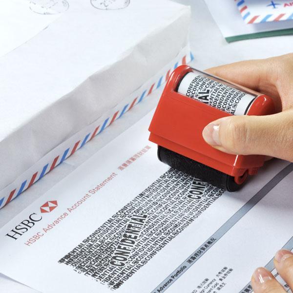 Identitätsschutz Datenschutz Roller Stempel | Karnz