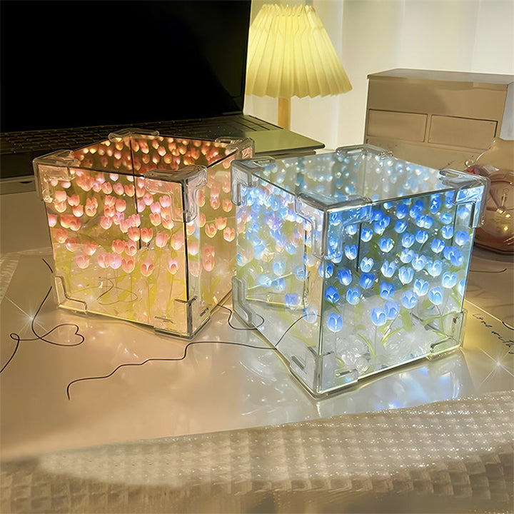 Illuminierte Tulpe Eleganz Spiegel Lampe