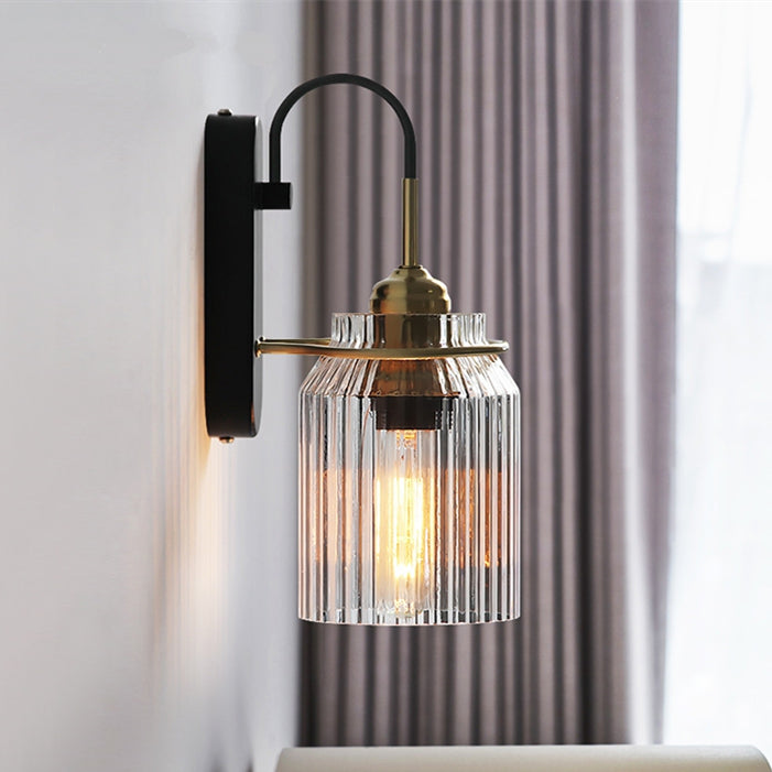 Industrielle Glastrichter Wandleuchte | Karnz