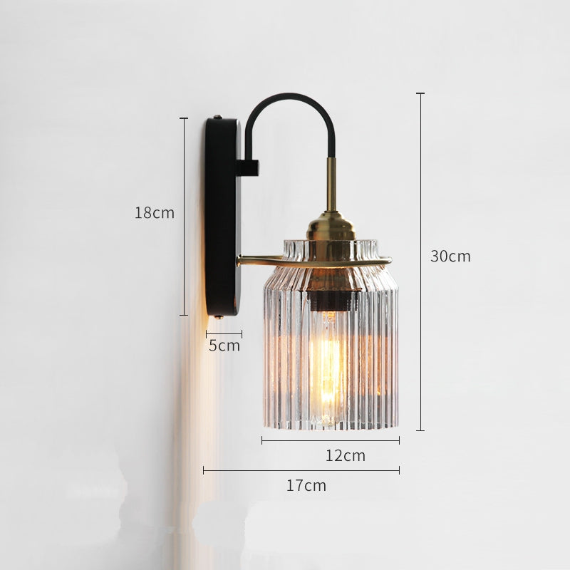 Industrielle Glastrichter Wandleuchte | Karnz