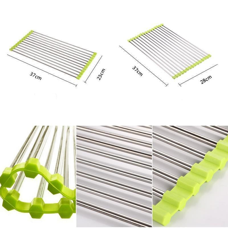 Roll-Up Edelstahl Geschirrtrockner, Zusammenklappbar | Karnz