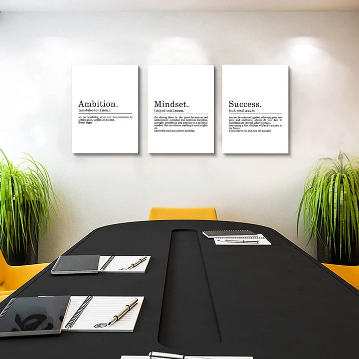 Gerahmtes Leinwand Wandkunst Zitat