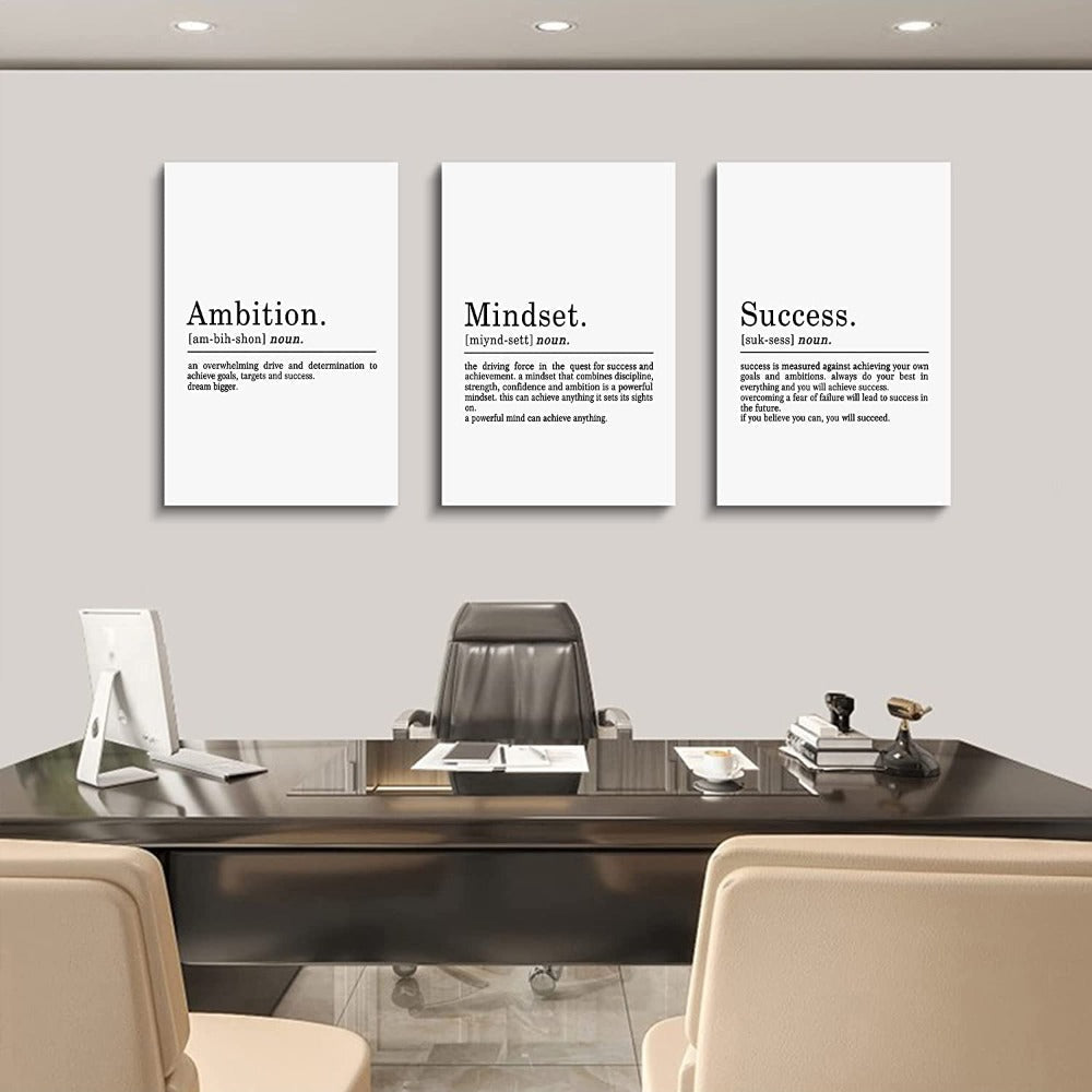 Gerahmtes Leinwand Wandkunst Zitat
