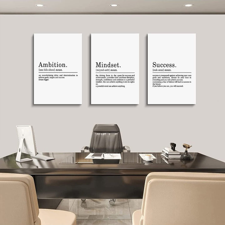 Gerahmtes Leinwand Wandkunst Zitat
