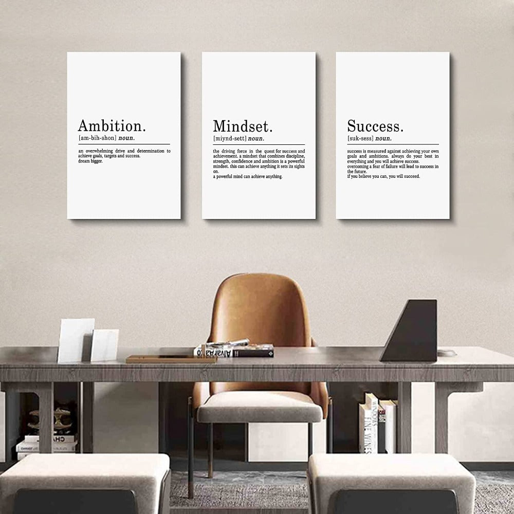 Gerahmtes Leinwand Wandkunst Zitat