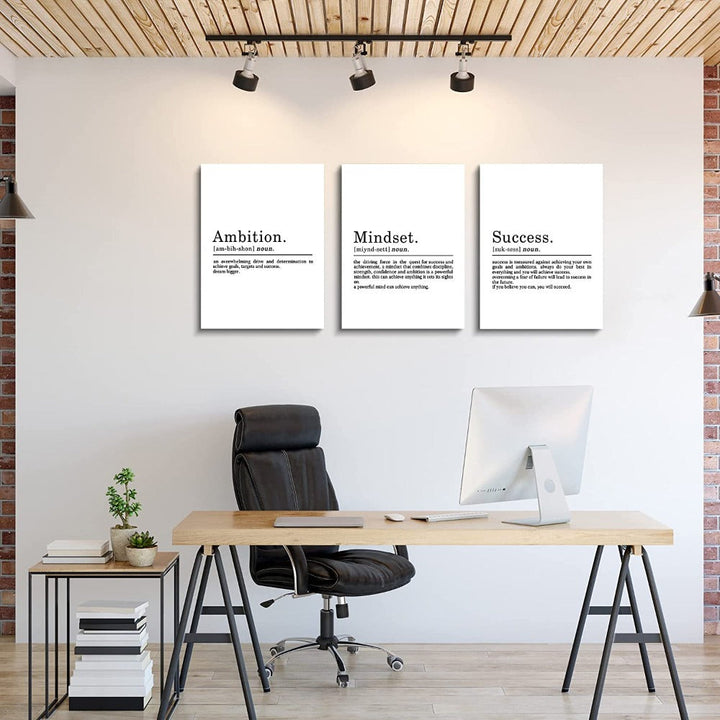 Gerahmtes Leinwand Wandkunst Zitat
