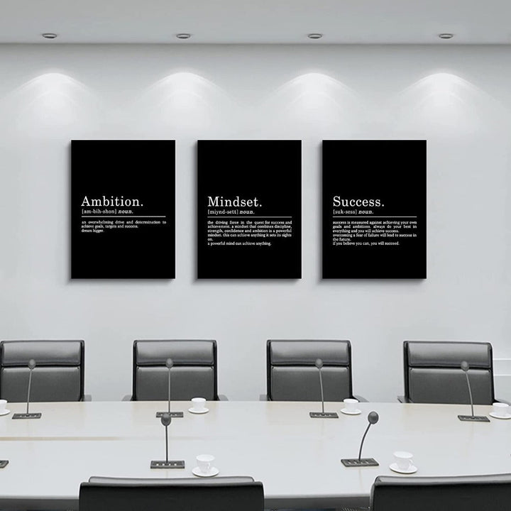 Gerahmtes Leinwand Wandkunst Zitat