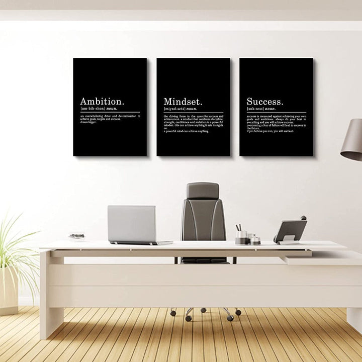 Gerahmtes Leinwand Wandkunst Zitat