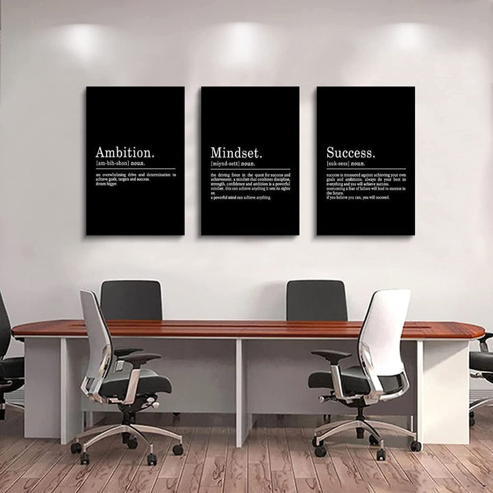 Gerahmtes Leinwand Wandkunst Zitat
