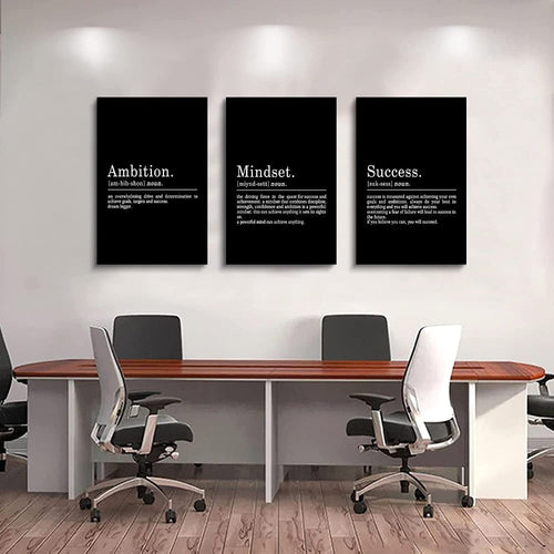 Gerahmtes Leinwand Wandkunst Zitat