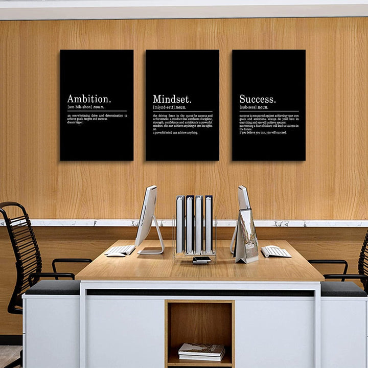Gerahmtes Leinwand Wandkunst Zitat