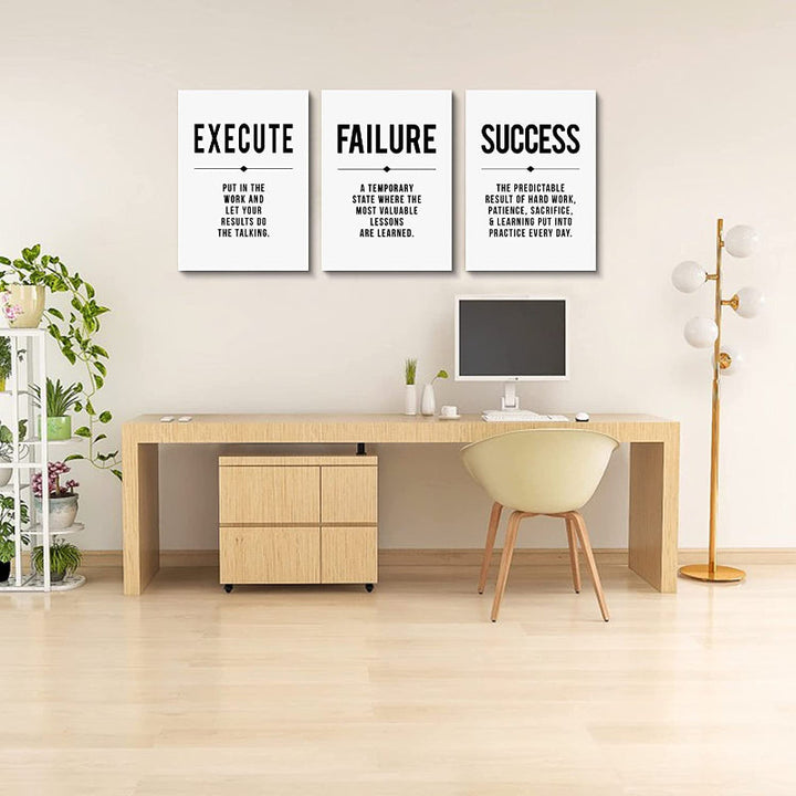Gerahmte Leinwand Wandkunst Positive Zitat