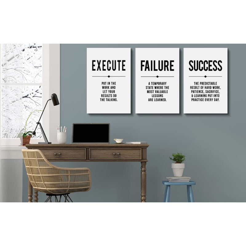 Gerahmte Leinwand Wandkunst Positive Zitat