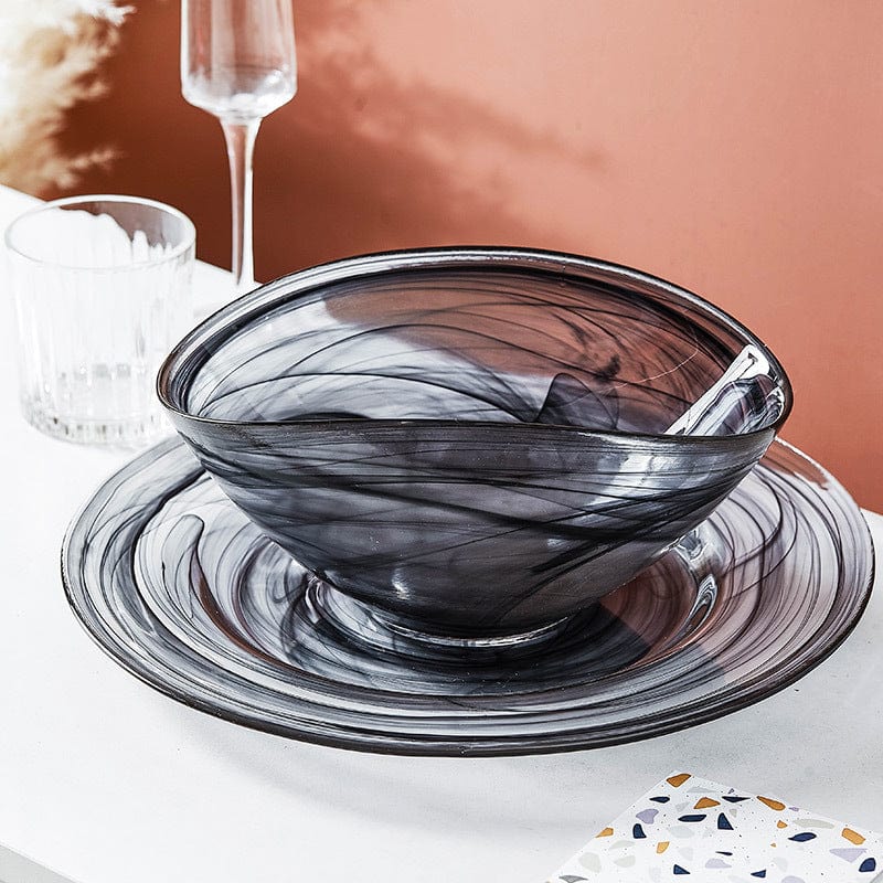 Irreguläre Glas-Salatschüssel Karnz