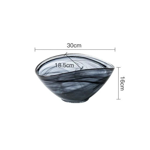 Irreguläre Glas-Salatschüssel Karnz