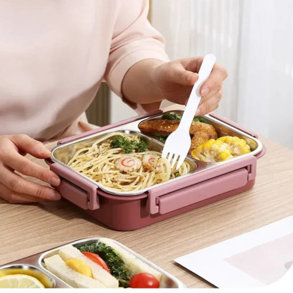 Isolierte Lunchbox aus Edelstahl – hält die Temperatur bis zu 12 Stunden lang
