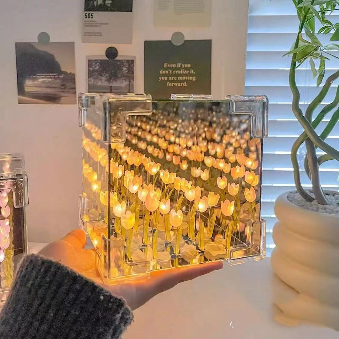 Diy Tulpenblumenmeerwürfelampe