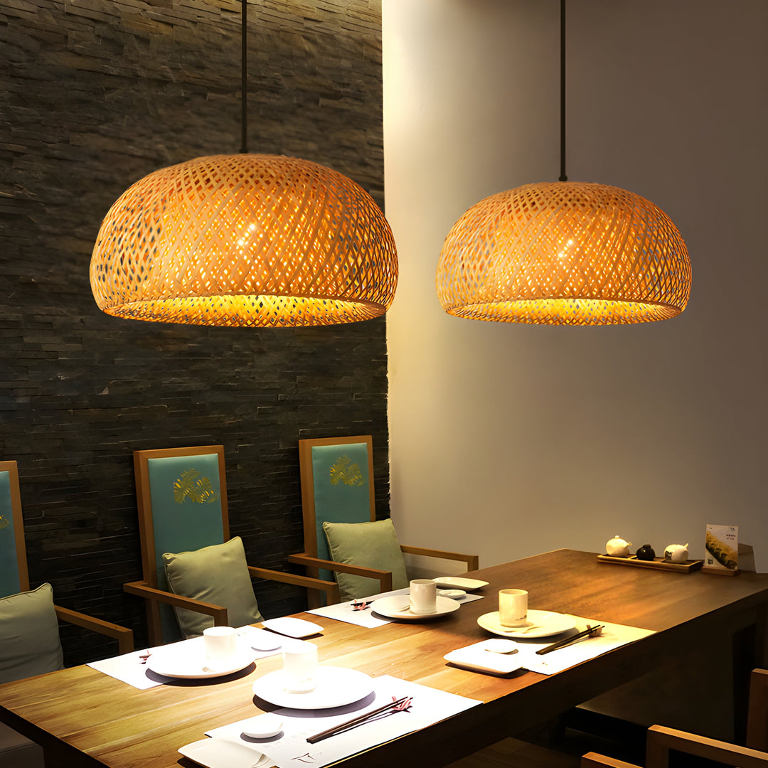 Bamboo-Lampe Handgestrickt Chinesischer Stil Weben | Karnz