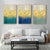 Jade Blau Helles Golden Regen Wandkunst Fein Kunst Leinwanddrucke Glückliche Abstrakte Bilder Für Wohnzimmer Esszimmer Home Office Dekor