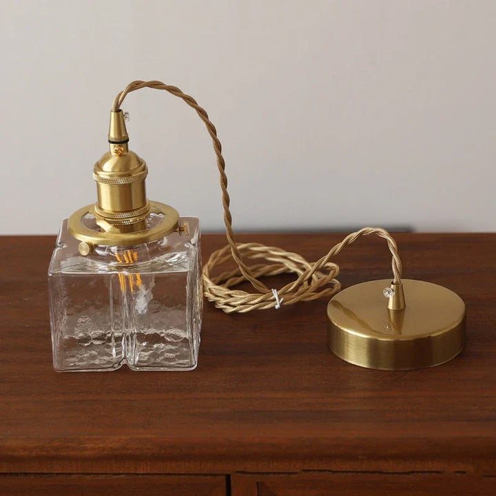 Vintage Glas Pendelleuchte - Rustikale Hängelampe für Wohnzimmer & Esszimmer | Karnz