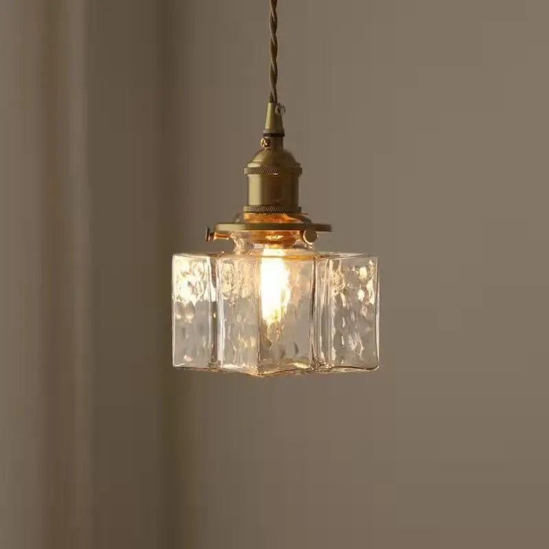 Vintage Glas Pendelleuchte - Rustikale Hängelampe für Wohnzimmer & Esszimmer | Karnz