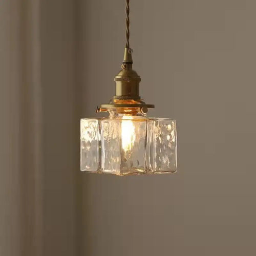 Vintage Glas Pendelleuchte - Rustikale Hängelampe für Wohnzimmer & Esszimmer | Karnz