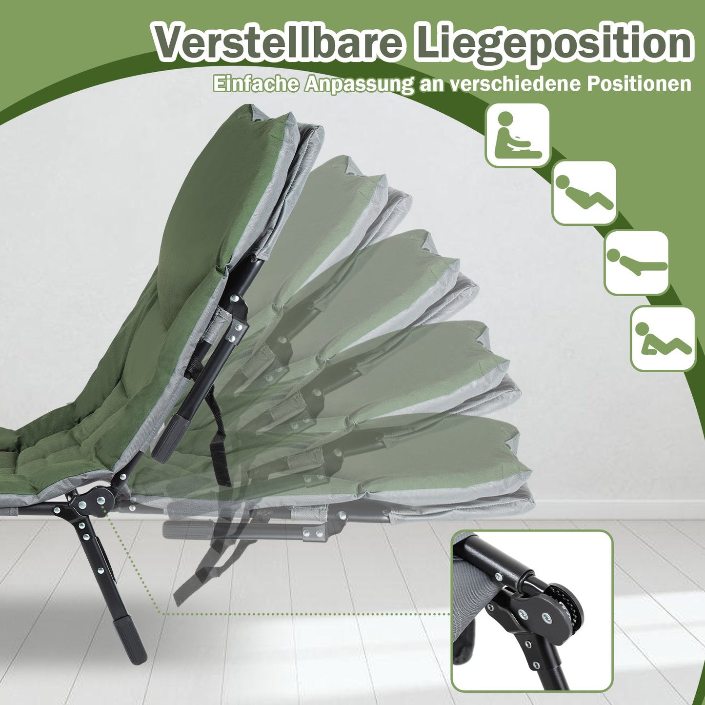 Karpfenliege Angelliege Faltbar Maximale Belastung 150 kg | Karnz