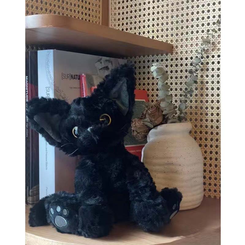 Kawaii Schwarze Katze Plüschspielzeug Stofftier